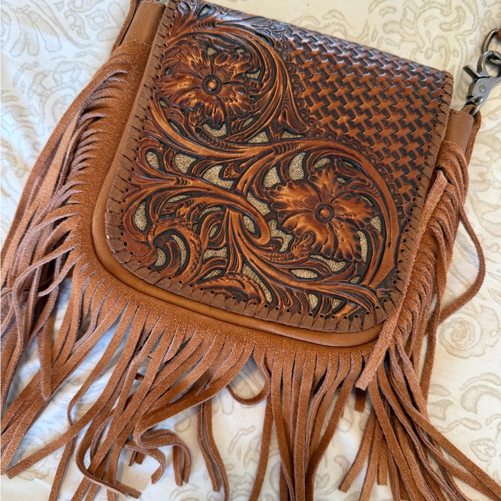 Montana West Leather Fringe Bag